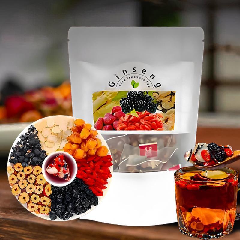 Herbal Wellness For You - Chá de Ginseng Cinco Tesouros: Energia