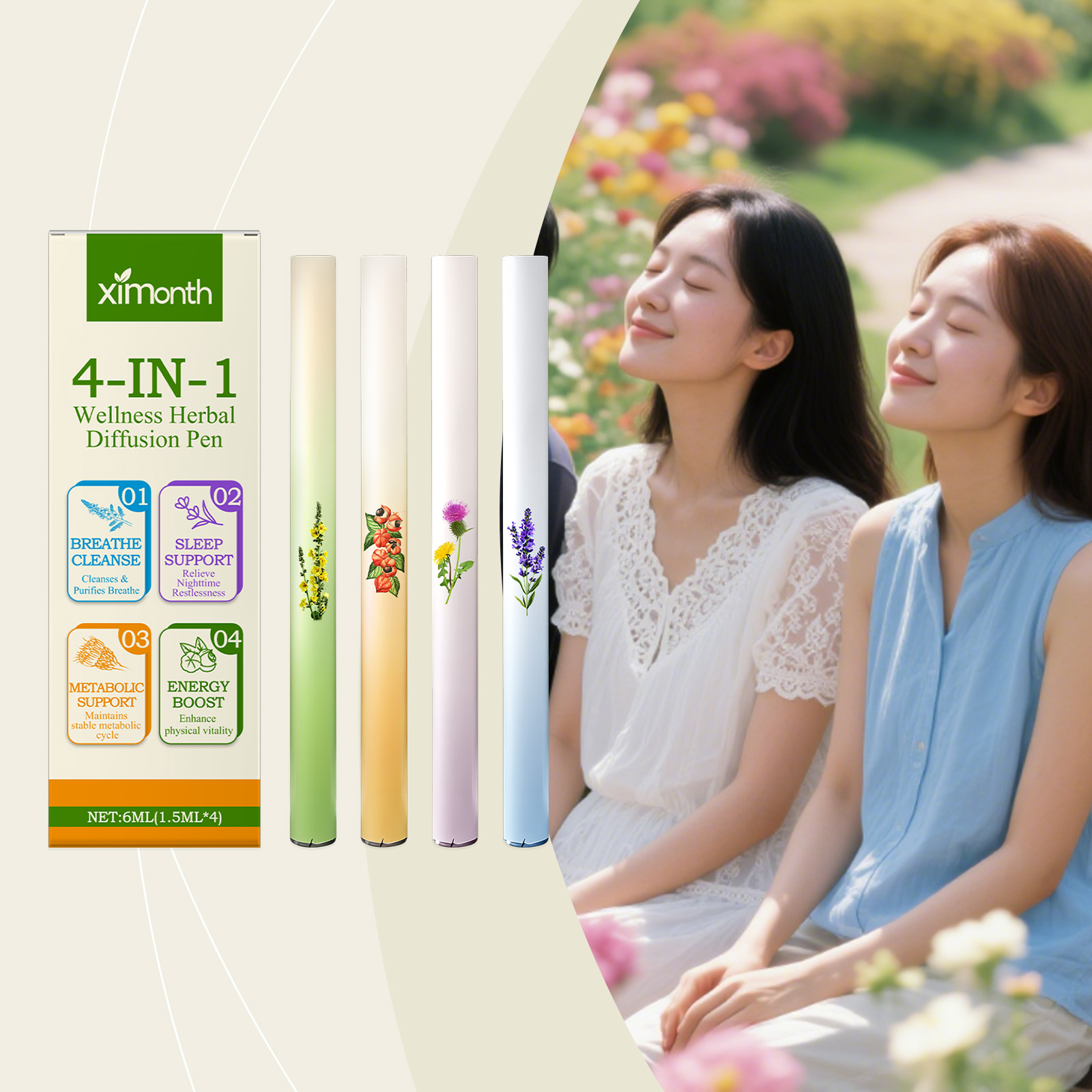 Herbal Wellness For You - Vara combinada de energia de ervas