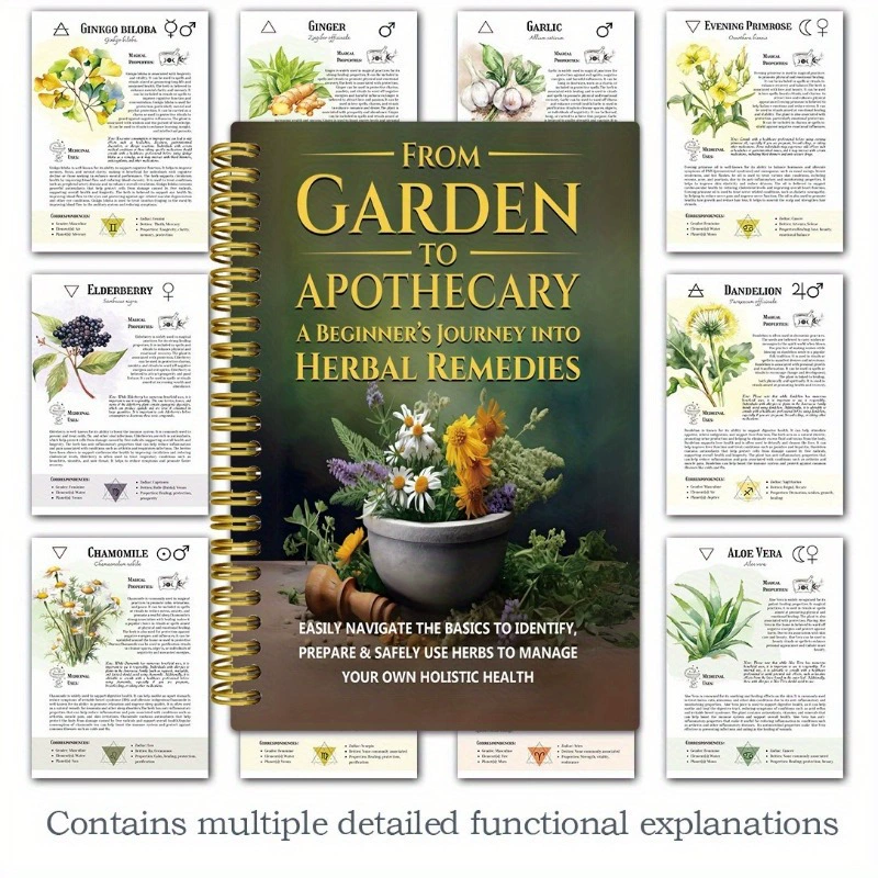 Herbal Gardens Wellness - Livro de bem-estar diário natural e