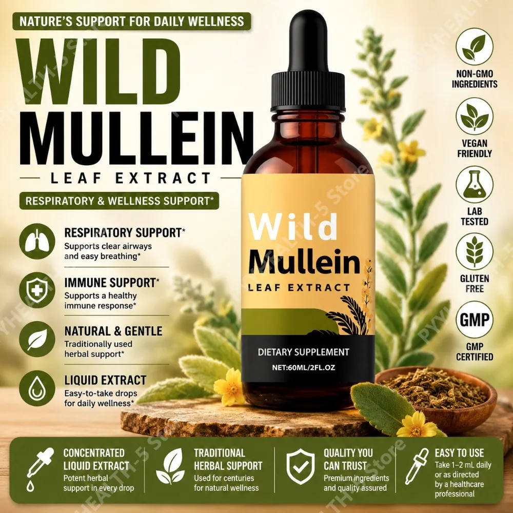 Herbal Wellness For You - Gotas de Folha de Mullein com