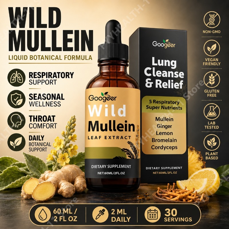 Herbal Wellness For You - Gotas Líquidas de Mullein, Mistura Herbal
