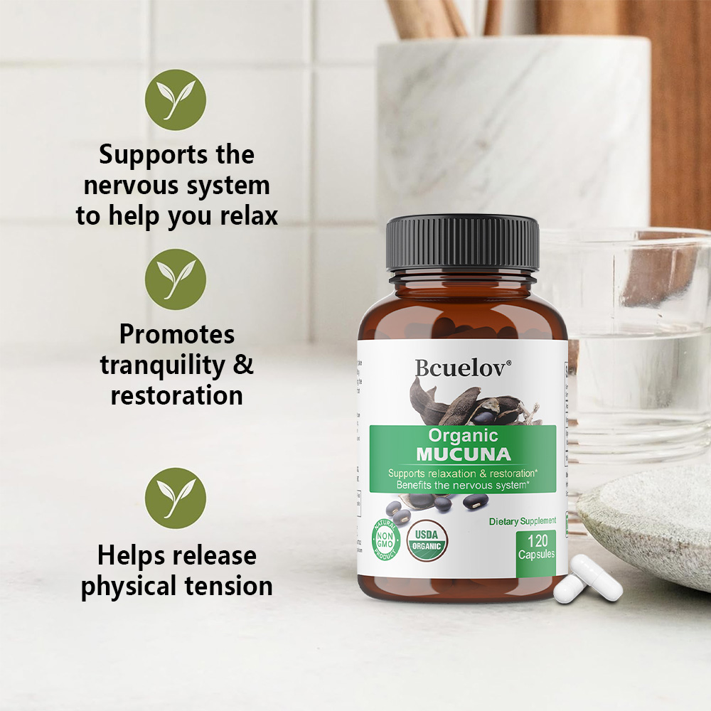 Cápsulas de Mucuna Orgânicas - - Herbal Wellness Water avaliação e preço