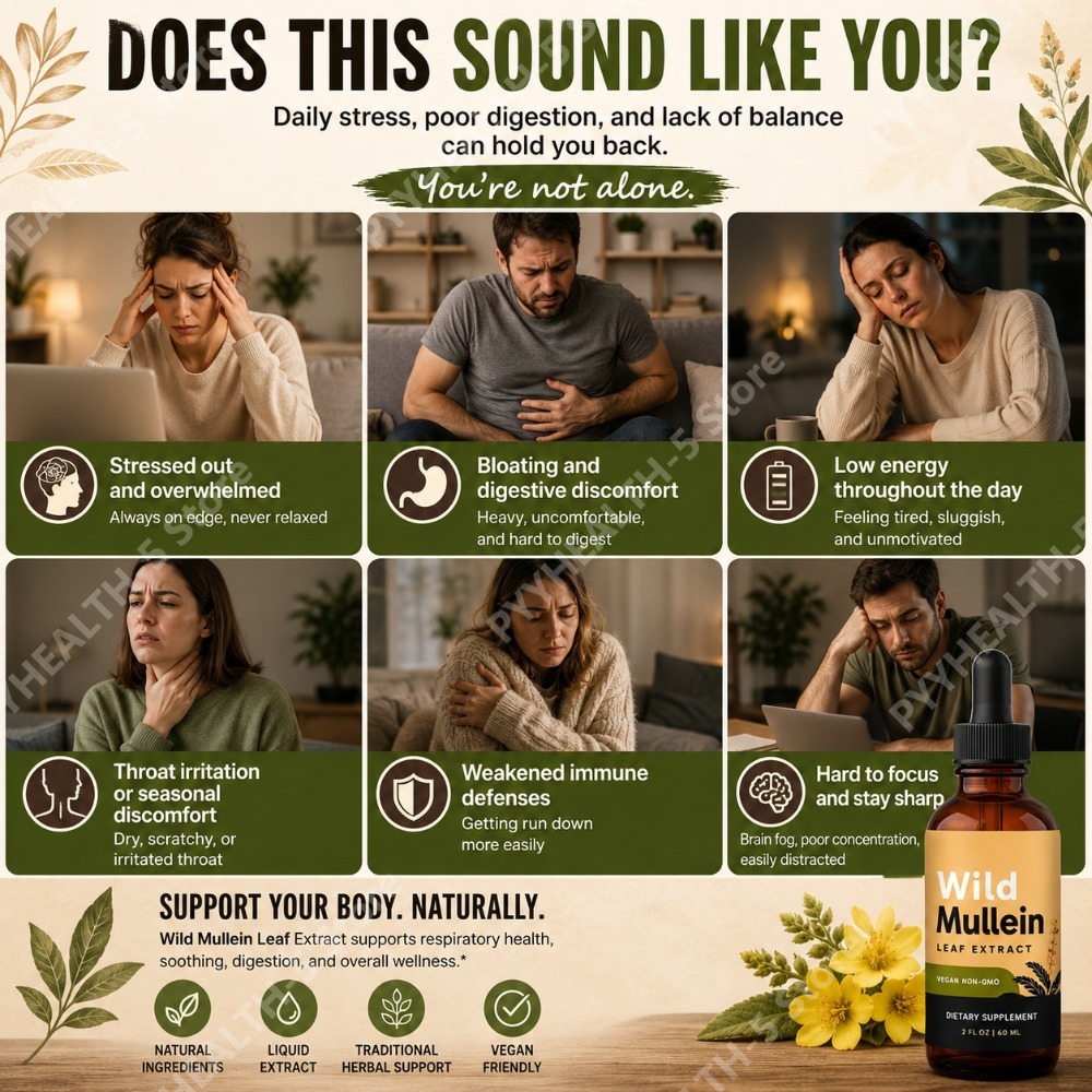 Gotas de Folha de Mullein com  - Herbal Wellness For You avaliação e preço