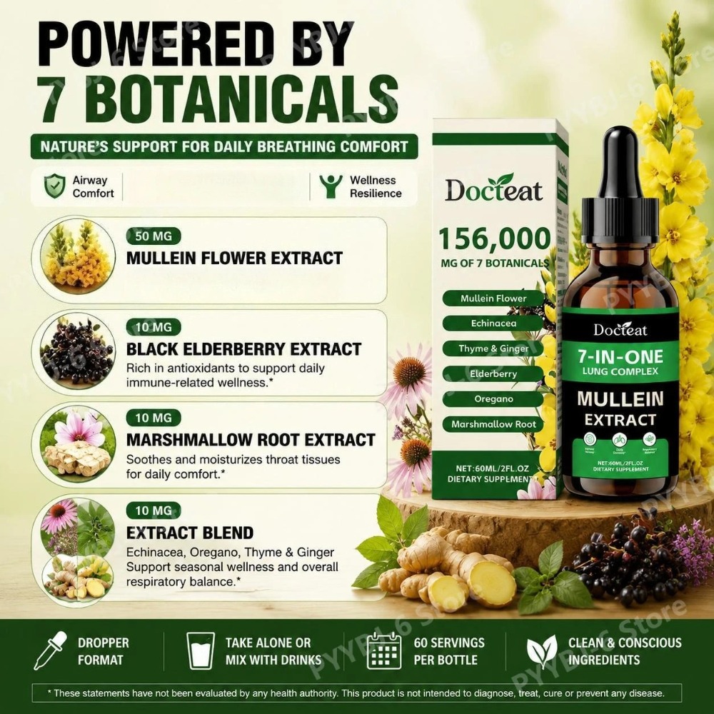 Docteat Extrato de Mullein 7 e - Herbal Wellness For You avaliação e preço